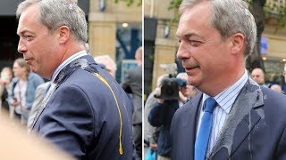 Ukips Nigel Farage egged by protester [upl. by Ssegrub]