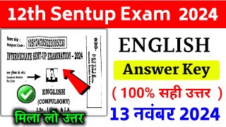 12th English Sent up Exam Answer Key 13 Nov 2024Class 12th English sent up objective subjective Ans [upl. by Nyra]