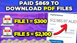 Earn 869 Downloading PDF Files For FREE  Worldwide Make Money Online [upl. by Etteuqal]