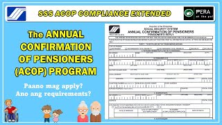 SSS ACOP Compliance Extended ANO ANG REQUIREMENTS  STEP BY STEP PROCEDURE TYPES OF PENSIONERS [upl. by Nancey]