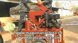 Maquina para fabricar block de concreto con motor diesel [upl. by Dimond]