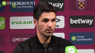 Arteta hails players determination after 52 win over West Ham [upl. by Chee]