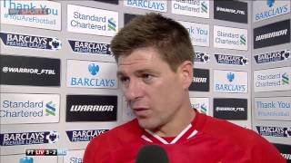 Steven Gerrards team talk amp emotional post match interview [upl. by Ringsmuth]