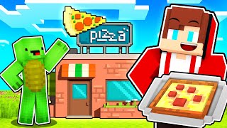 JJ amp Mikey Opening PIZZA SHOP Restaurant in Minecraft  Maizen [upl. by Amanda]