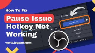25 OBS Pause Button Missing  OBS Pause Recording Not Working  OBS Pause Hotkey not working [upl. by Gearard]
