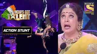 इस Aerial Act में Stunts और Elegance का है Perfect Mixture Indias Got Talent Season 4Action Stunt [upl. by Eisiam]