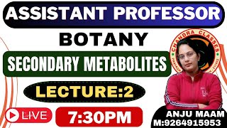 PLANT SECONDARY METABOLITES  LECTURE 2 BY ANJU MAM [upl. by Ydnir255]