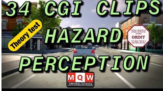 Hazard Perception test 2022  New 34 CGI Clips  Theory Test  2022 Theory test online theory class [upl. by Frasier]