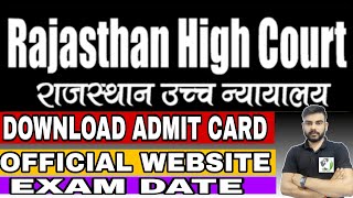 RAJASTHAN HIGH COURT DISTRICT JUDGE PRE ADMIT CARD 2024  RAJASTHAN HIGH COURT JUDGE ADMIT CARD 2024 [upl. by Rekrap]