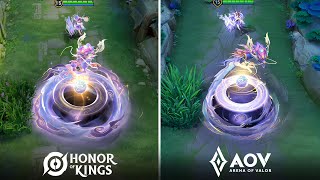 AOV x HOK  Skin Effects Comparison  Sun Shangxiang Violet [upl. by Alaaj]