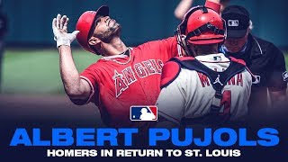 Albert Pujols homers during emotional St Louis return gets standing ovation from Cardinals fans [upl. by Ohnuj]