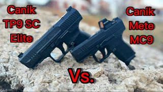 Canik Mete MC9 vs Canik TP9 Elite SC  Which pistol should you choose [upl. by Donoho]