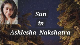 Sun in Ashlesha Nakshatra Release Your Fears [upl. by Reifel]