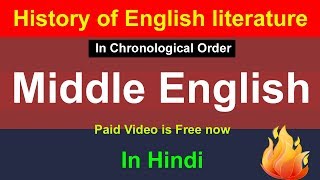 Middle English Period in Hindi  History of English Literature in Hindi [upl. by Nonnad730]