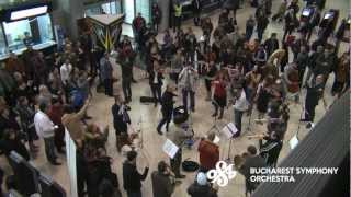 Flash Mob at Bucharest International Henri Coanda Airport by Bucharest Symphony Orchestra [upl. by Arabeila]