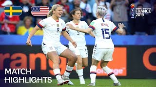 Sweden v USA  FIFA Women’s World Cup France 2019  Match Highlights [upl. by Kally]