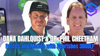 Dana Dahlquist amp Dr Phil Cheetham explain Forces and Motion in a golf swing with Sportsbox 3DGOLF [upl. by Wright]