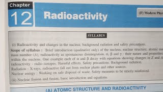 RADIOACTIVITY CLASS 10 ICSE CHAPTER 12 EXERCISE 12 A PART3 [upl. by Pattie173]