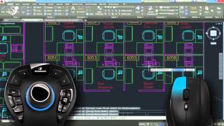 3Dconnexion SpaceMouse and CadMouse in an AutoCAD drawing [upl. by Lerej988]