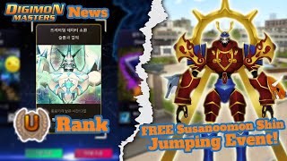 DMO News THE FIRST U Rank Digimon is here Omegamon Merciful mode amp Susanoomon Shin Jumping Event [upl. by Antin]