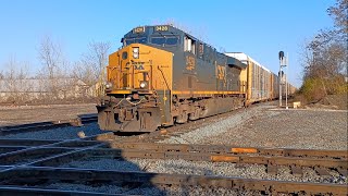 CSX westbound 2  Auto rack train Marion Ohio 11232023 [upl. by Inaliel]