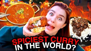 Eating the Spiciest Foods in New York City World’s Hottest Curry [upl. by Yort486]