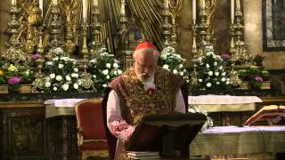 Cardinal Seán OMalleys homily on March 10 2013 in Santa Maria dell Vittoria Rome [upl. by Gintz]