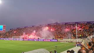 APOEL FC vs kyzylzhar Coreo and Pyro Show 04082022 [upl. by Medlin]