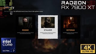 STALKER 2  RX 7800 XT amp CORE ULTRA 7 265K  4K EpicTAAFSR3 BalancedNativeAAQuality [upl. by Natascha97]