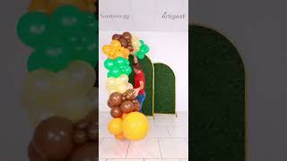 Arco de globos 😍 decoracion con globos ✨ Artigwall ✨ Gustavo gg balloon diy [upl. by Nelia162]