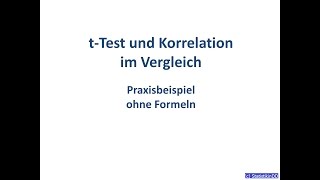 tTest und Korrelation im Vergleich [upl. by Edme]