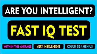 IQ Test  How Intelligent Are You [upl. by Kenimod329]