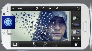 Ps Touch  Disintegration of Pixels  Photoshop Touch tutorial mobile [upl. by Norraf653]