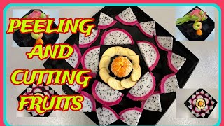 PEELING AND CUTTING FRUITS asmr peeling cutting fruits food viralvideo trending [upl. by Notsnorb600]