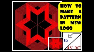 How to make a Pattern in MSW LogoMSW LOGO command for PatternMSW logo command for class 4 amp 5 [upl. by Pontus]