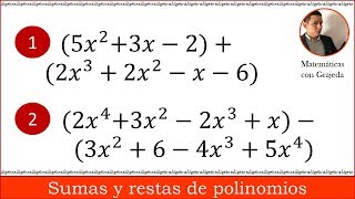 Suma y resta de polinomios Fácil de entender [upl. by Oivlis]