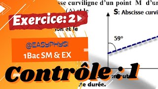 Exercice 2 contrôle 1 1bacSM amp EX لا تنسى الاشتراك في القناة 1bac lydex easyphysi [upl. by Yremrej]