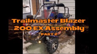 Trailmaster Blazer 200EX Assembly Part 2 [upl. by Shulem]