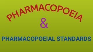 PHARMACOPOEIA Pharmacopoeial standards [upl. by Gibe]