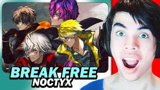 IT’S A BANGER  Noctyx Second Year Anniversary Original Song BREAK FREE Reaction  Nijisanji En [upl. by Noli]