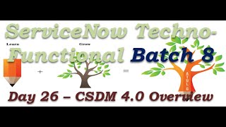 Batch 8  Day 26  CSDM 40 Overview and Introduction  Techno Functional Training  San Diego [upl. by Aiekan]