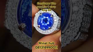 Cornflower blue sapphire 9 ct up diamond sapphire batubluesapphire [upl. by Monetta609]