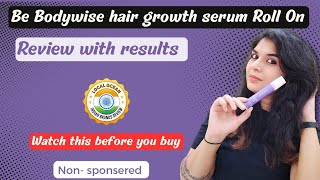 Be Bodywise hair growth serum roll on review Unbelievable results BodywiseIndia [upl. by Bartolemo]