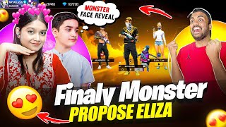 Monster Face Reveal  Propose Eliza 😱 Gone Wrong Live Stream Snipe Of Eliza  Garena Free Fire Max [upl. by Ardaid525]