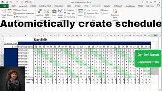 Automatically create shift schedule in Excel [upl. by Mala]