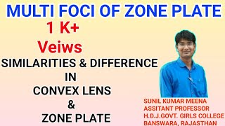 Multi foci of zone plate  Comparison between zone plate and convex lens [upl. by Ahsiekar462]