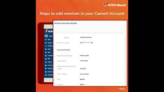 How to add a nominee  ICICI Bank Current account [upl. by Tala]