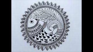 How to make madhubani fish  MADHUBANI FISH PAINTING  Part 1 मधुबनी पेंटिंग  मिथिला पेंटिंग [upl. by Elag]