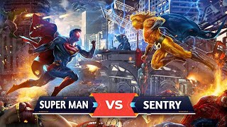 Super Man Vs Sentry Fight superman vs sentry power level Marvel Sentry power level [upl. by Emylee555]