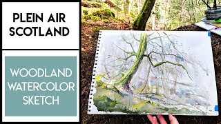 Woodland Sketch ✶ Testing Bockingford Rough Paper [upl. by Atcliffe]